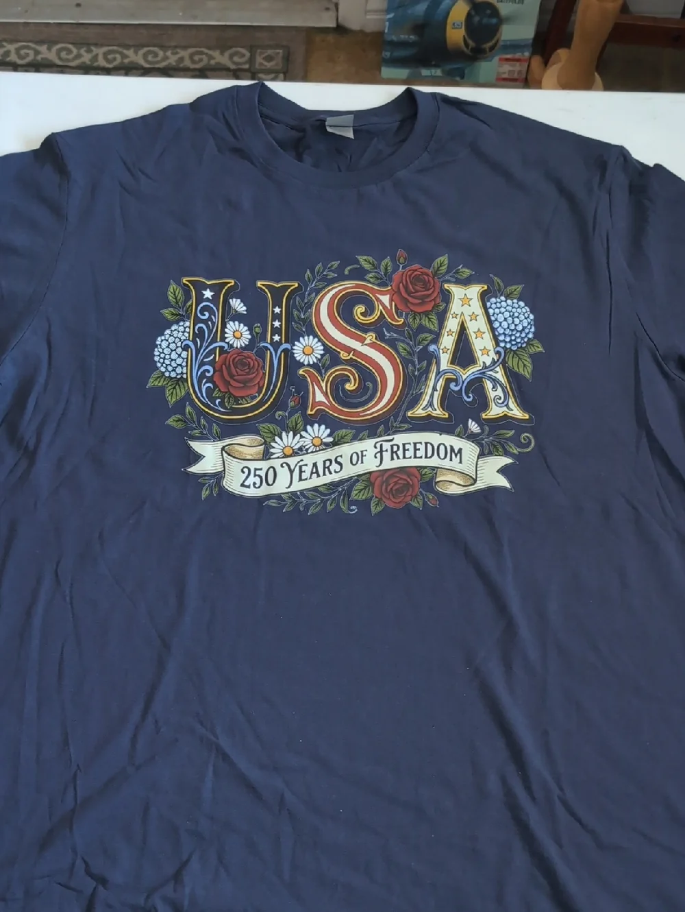 USA 250 Years of Freedom Graphic Tee - Navy - Picture 1 of 5